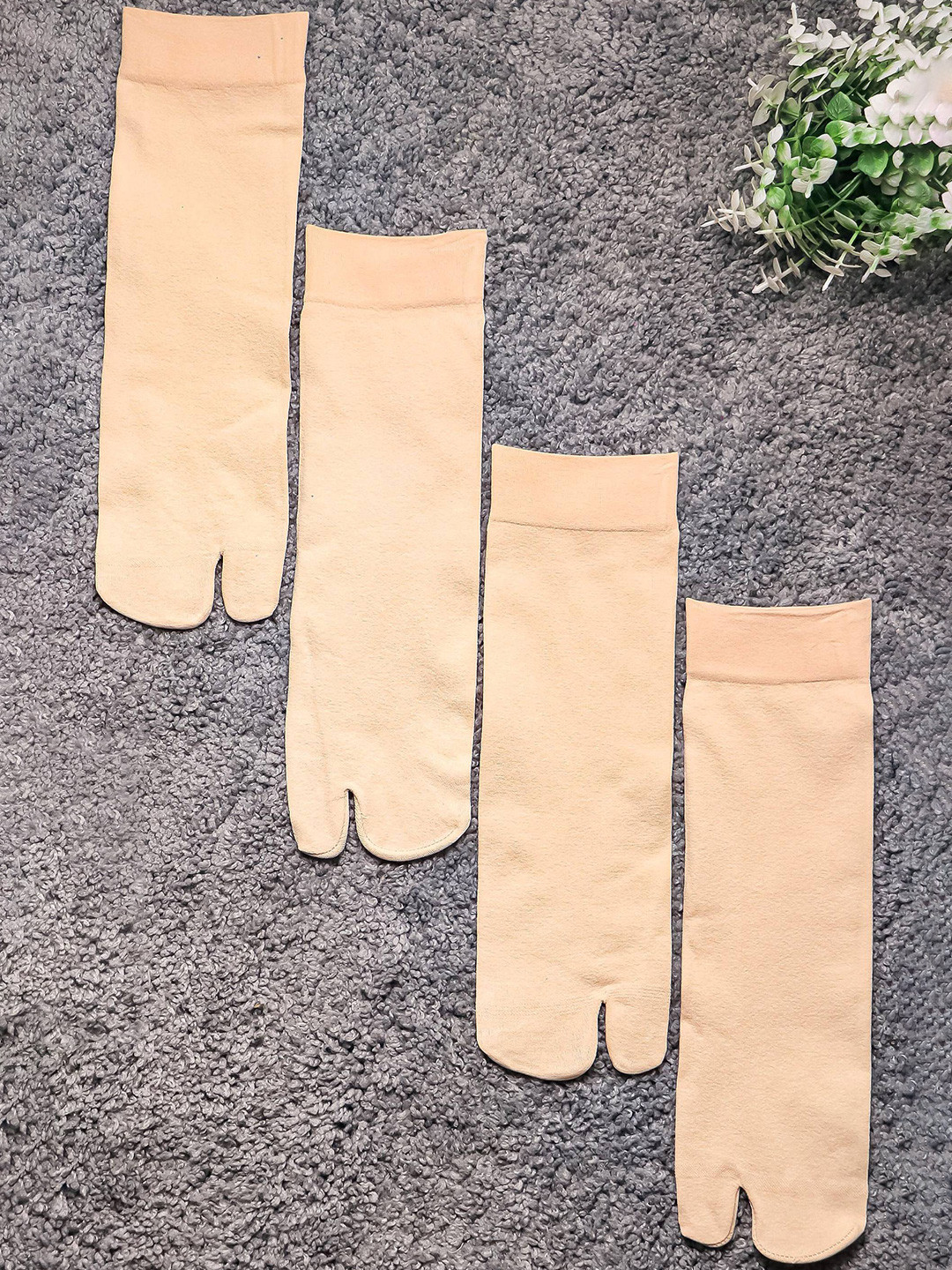 

Brauch Women Pack Of 2 Calf Length Socks, Cream
