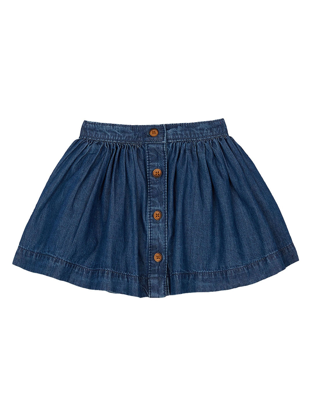 

mothercare Girls Pure Cotton Gathered A Line Skirts, Blue