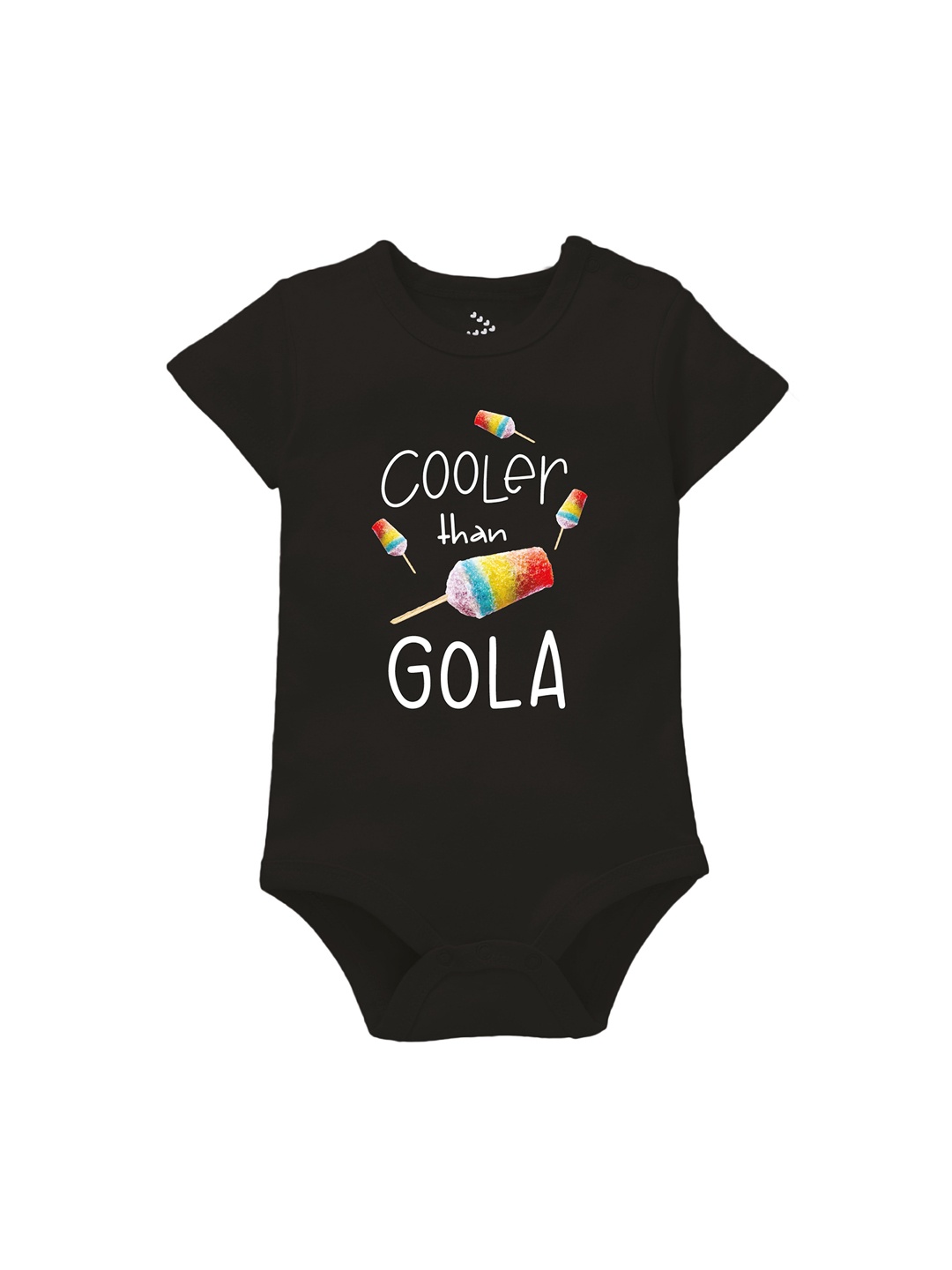 

Zeezeezoo Infants Printed Pure Cotton Bodysuit, Black