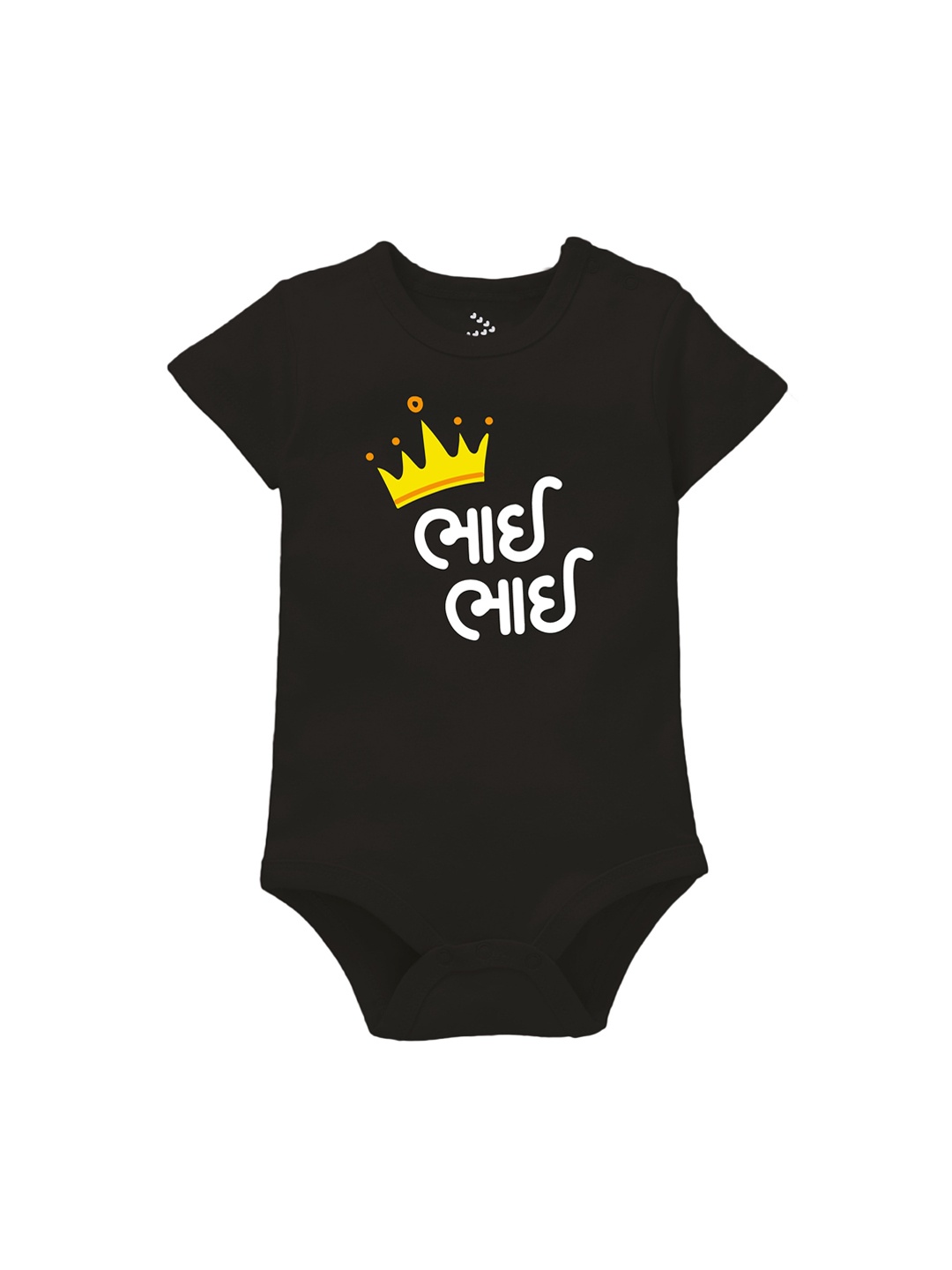 

Zeezeezoo Infants Printed Pure Cotton Bodysuit, Black