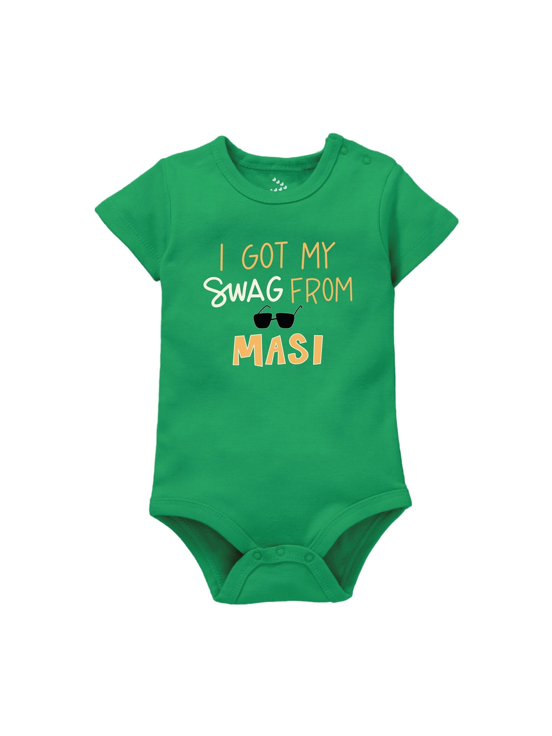 

Zeezeezoo Infants Printed Pure Cotton Bodysuit, Green