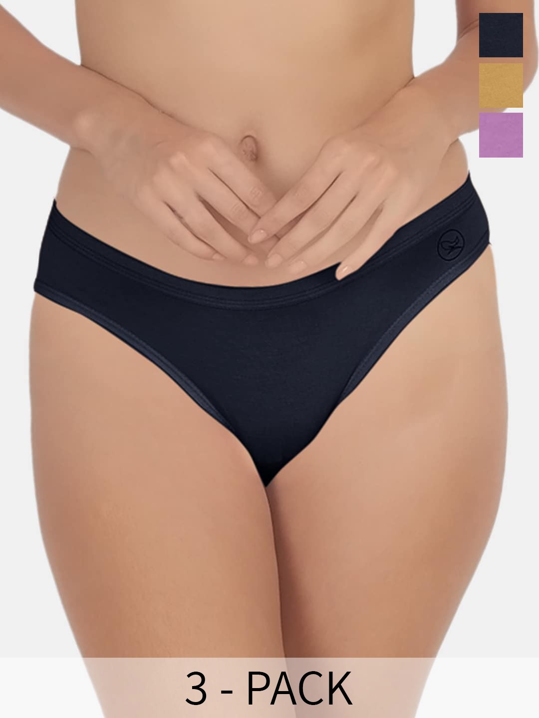 

POOJA RAGENEE Pack Of 3 Anti-Odour Bikini Briefs, Purple