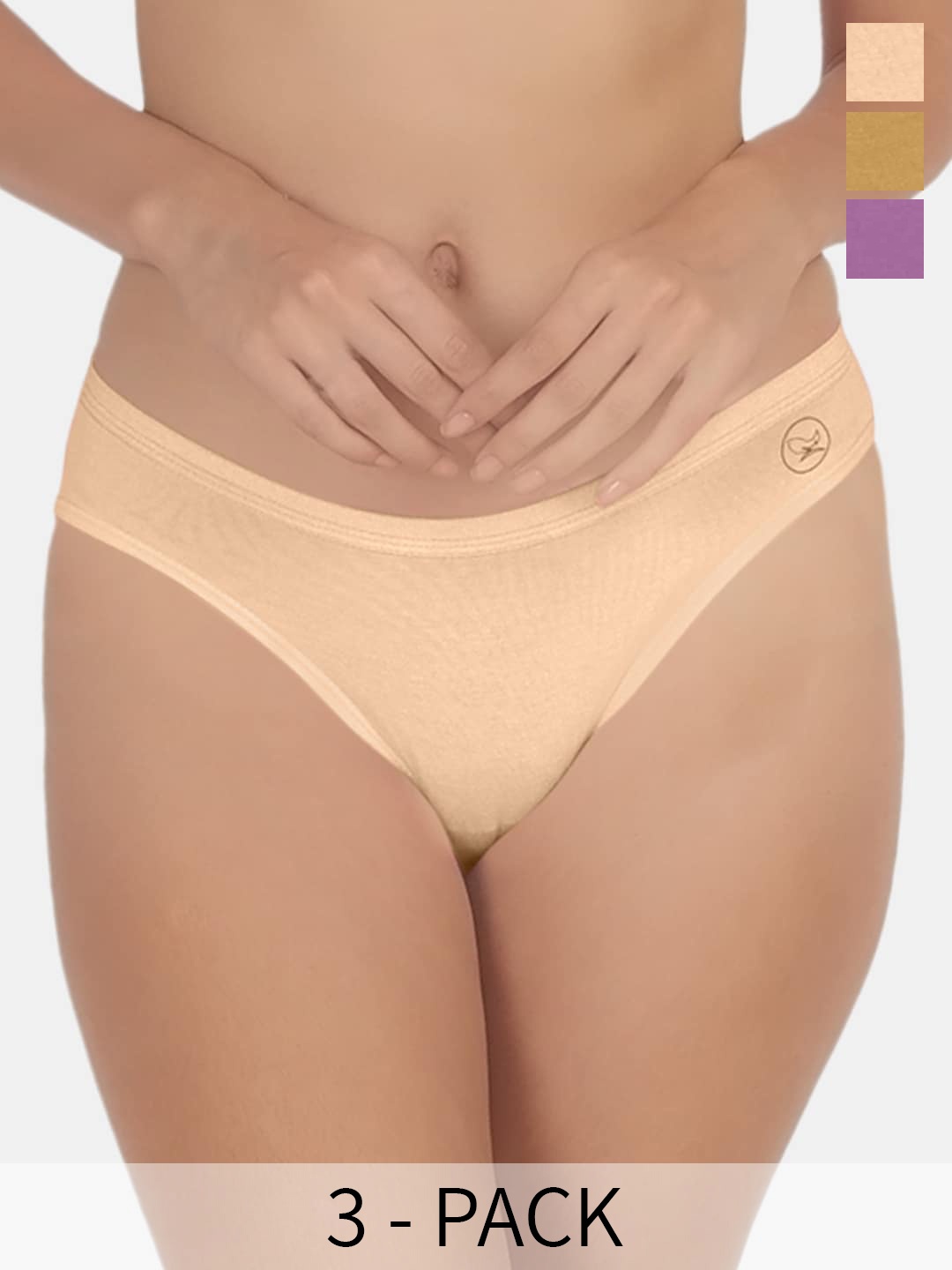 

POOJA RAGENEE Pack Of 3 Anti-Odour Bikini Briefs, Mustard