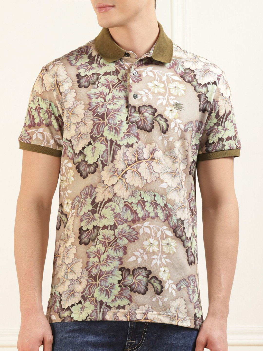 

ETRO Floral Printed Polo Collar Cotton T-shirt, Pink