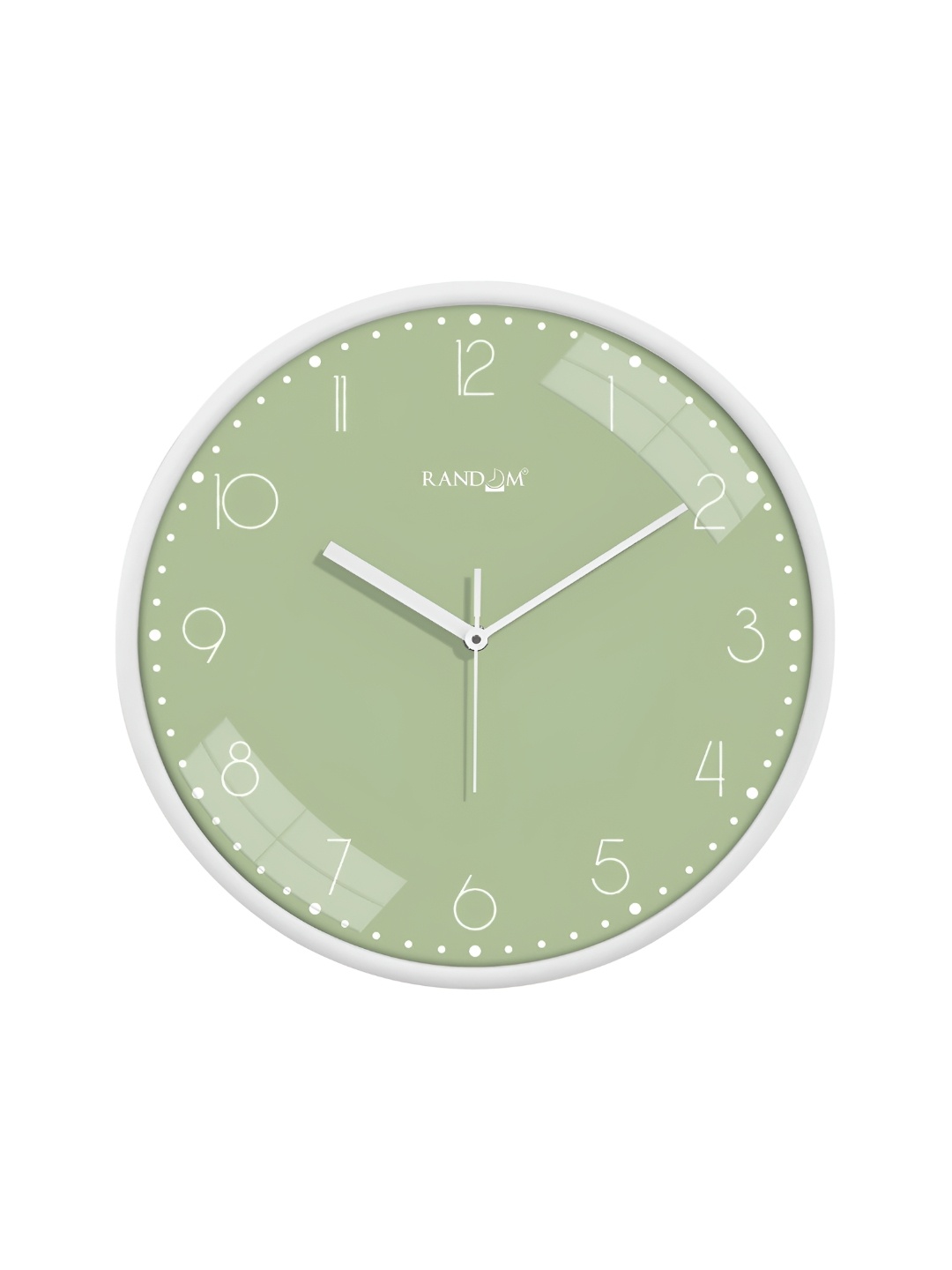 

RANDOM Green & White Analogue Contemporary Wall Clock