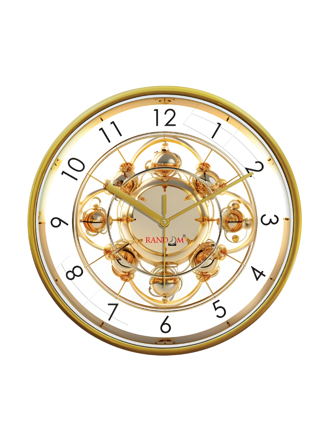 

RANDOM White & Beige Printed Analogue Wall Clock