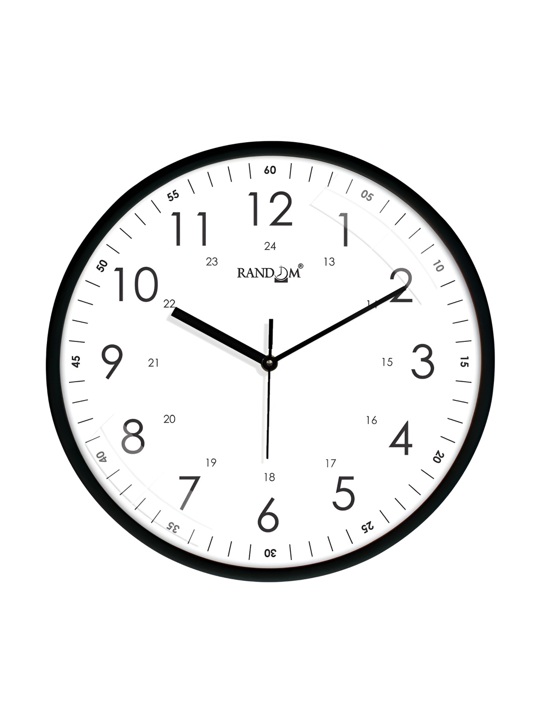 

RANDOM White & Black Round Contemporary Wall Clock