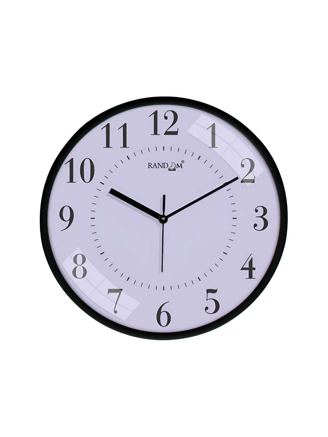 

RANDOM White & Black Round Contemporary Wall Clock