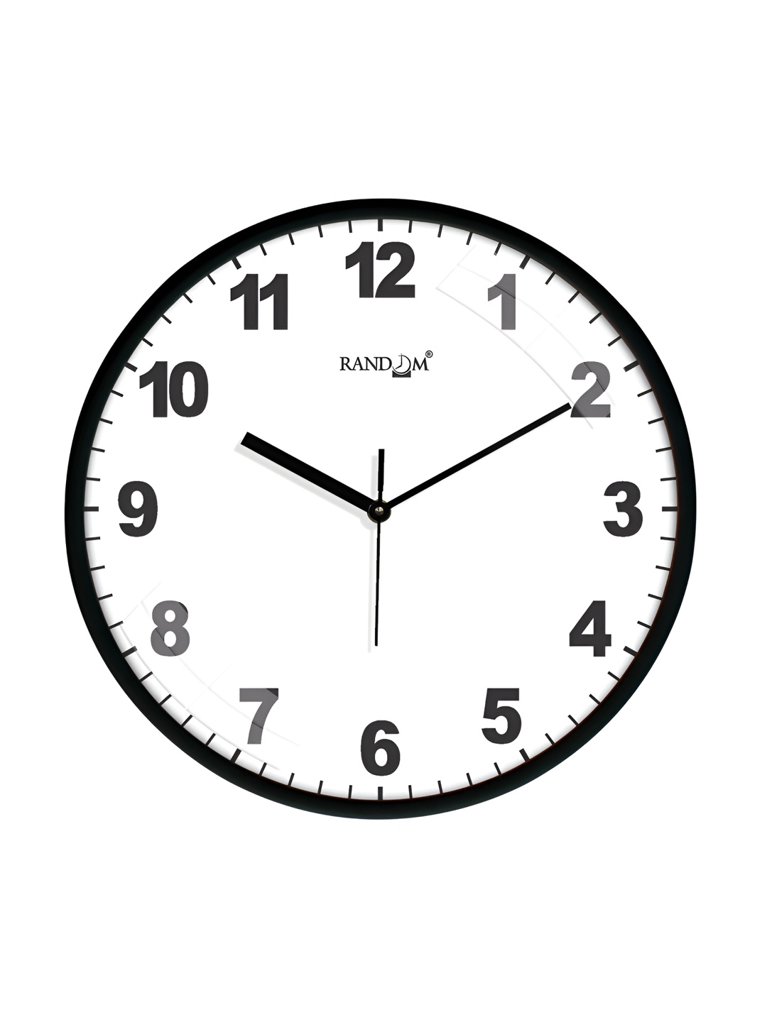

RANDOM White & Black Contemporary Analogue Wall Clock
