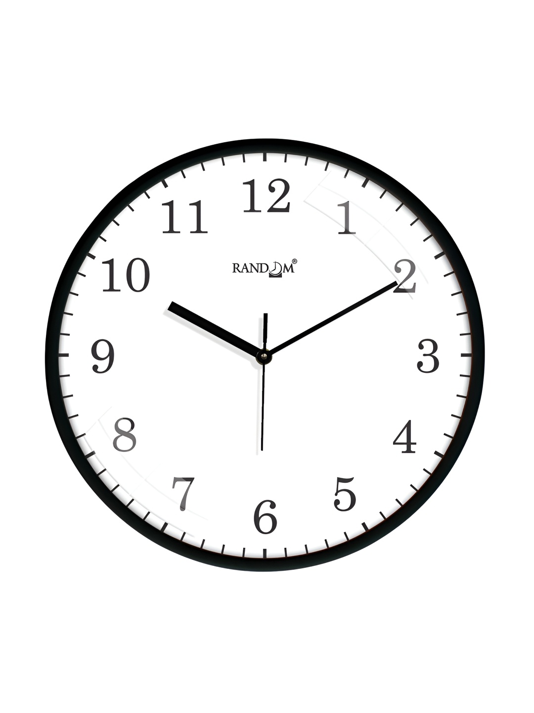 

RANDOM White & Black Round Contemporary Wall Clock