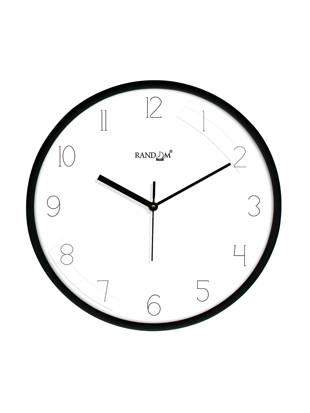 

RANDOM White & Black Analogue Contemporary Wall Clock