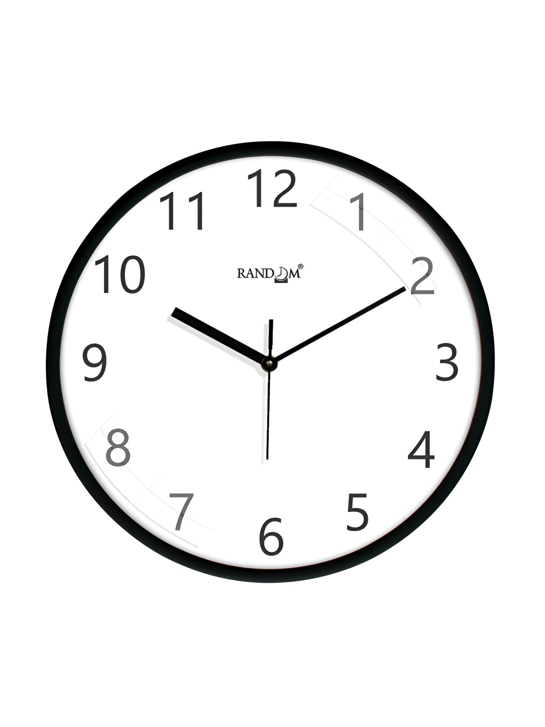 

RANDOM White & Black Round Contemporary Wall Clock