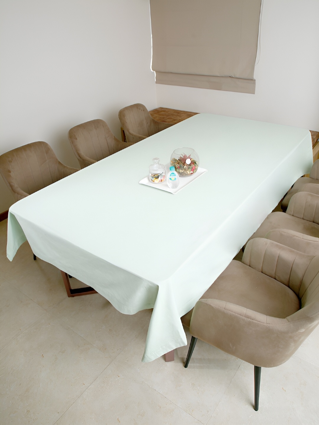 

Aura Green Cotton 6-Seater Table Cover