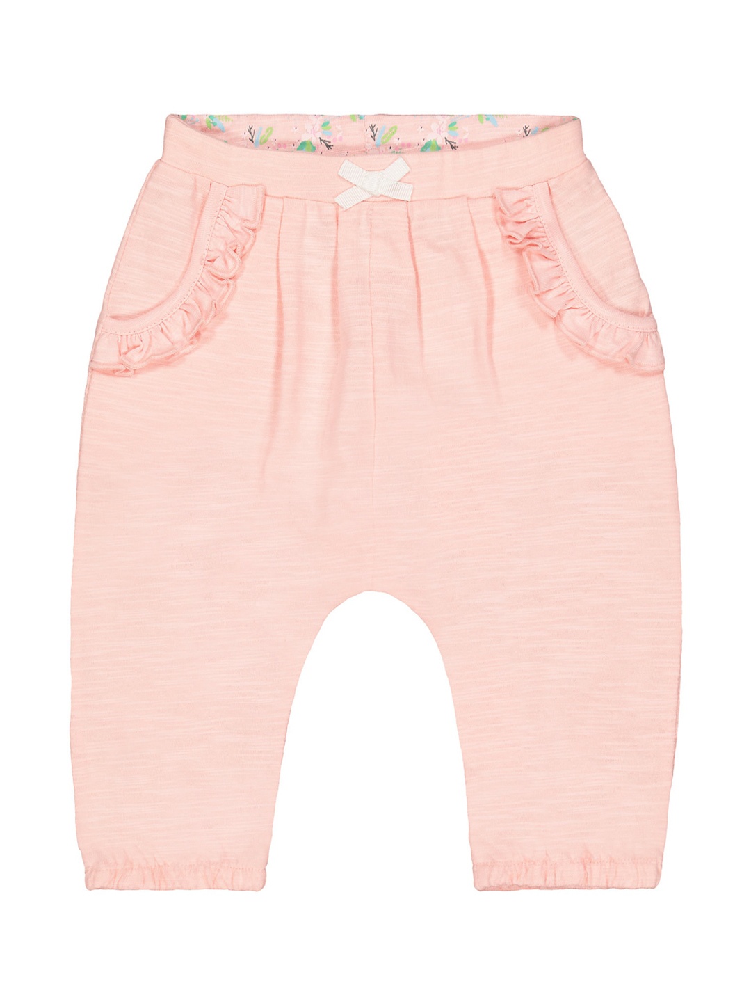 

mothercare Infant Girls Pure Cotton Mid Rise Joggers, Pink