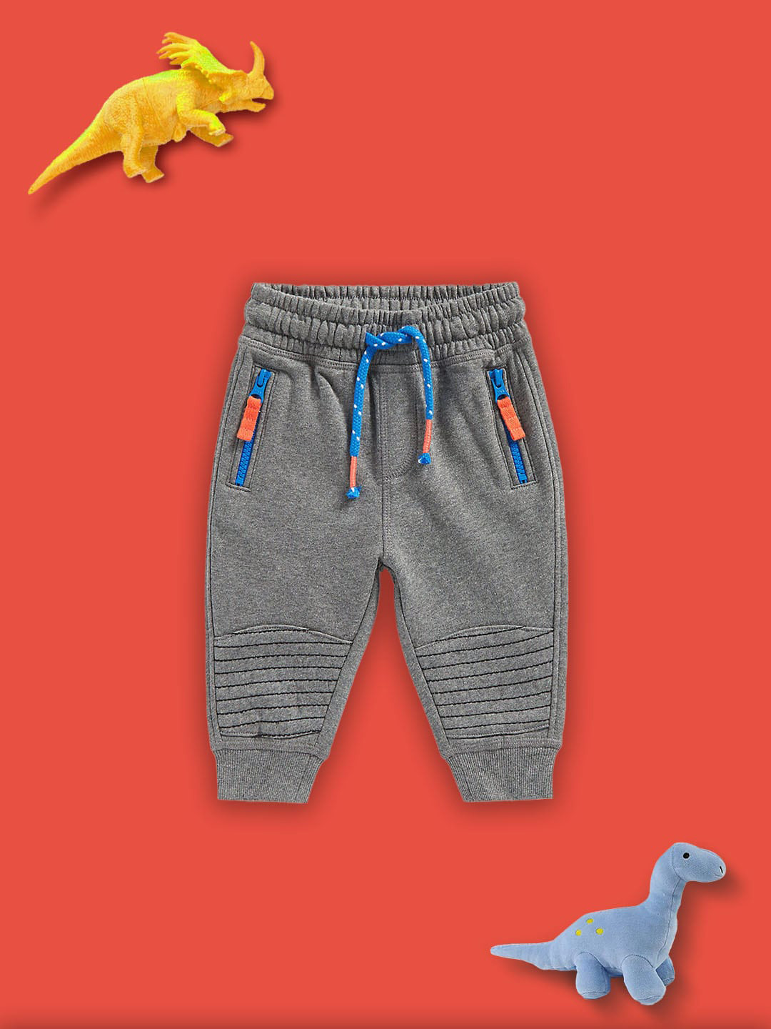 

mothercare Boys Pure Cotton Regular-fit Joggers, Grey