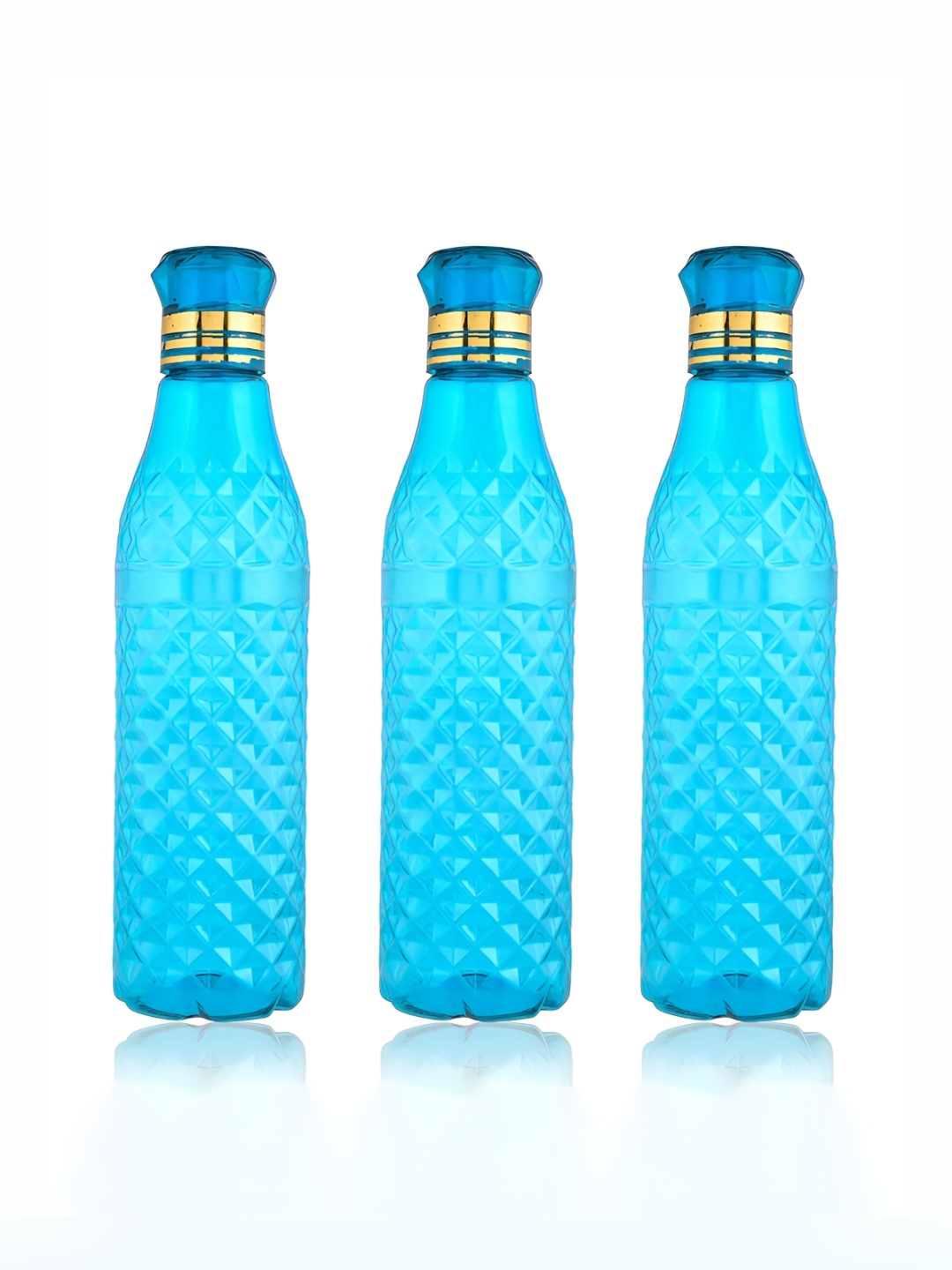 

Kuber Industries Blue & Gold-Toned 3 Pieces Water Bottle 1L