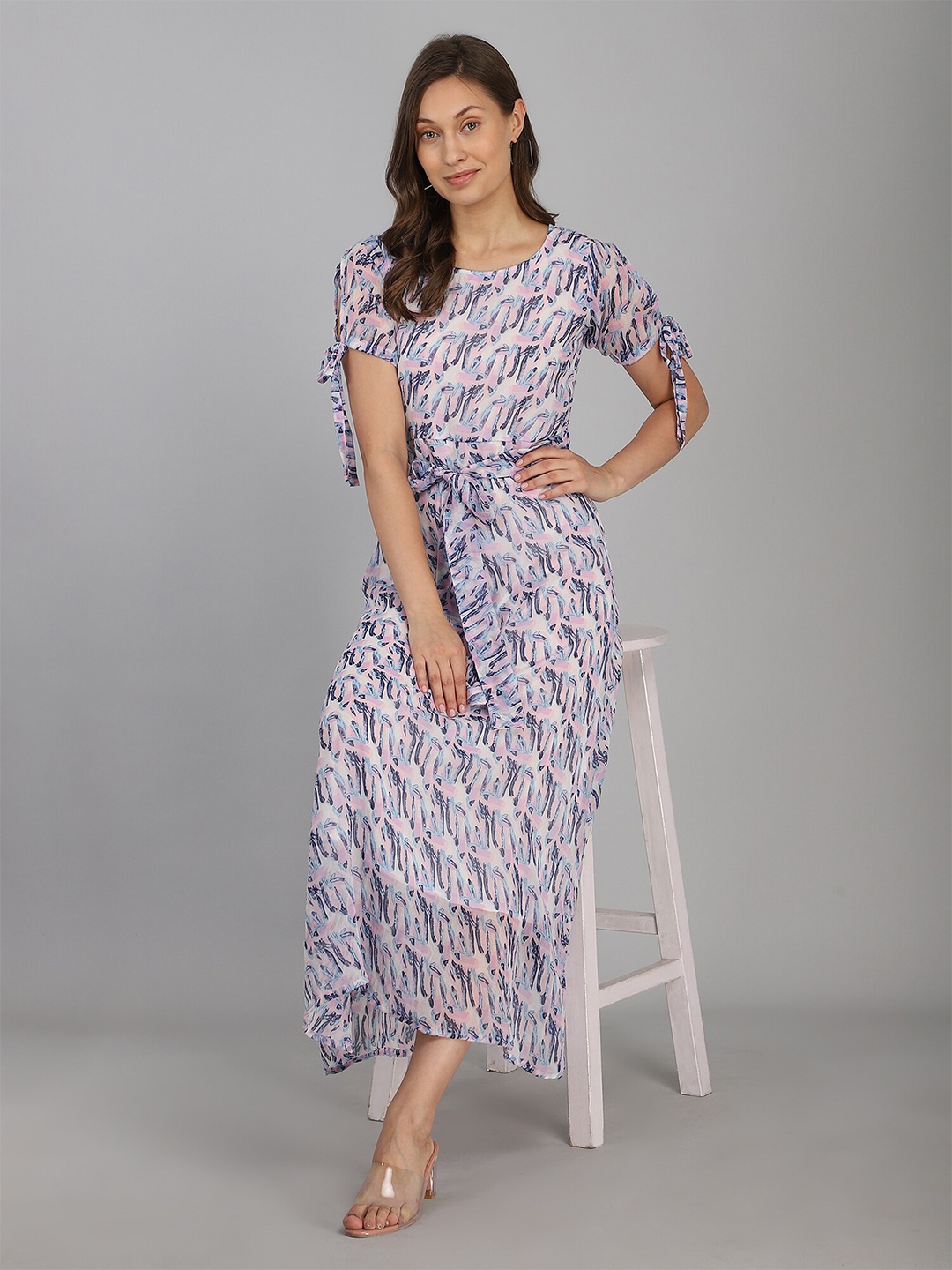 

Fashfun Print Chiffon Maxi Dress, Multi