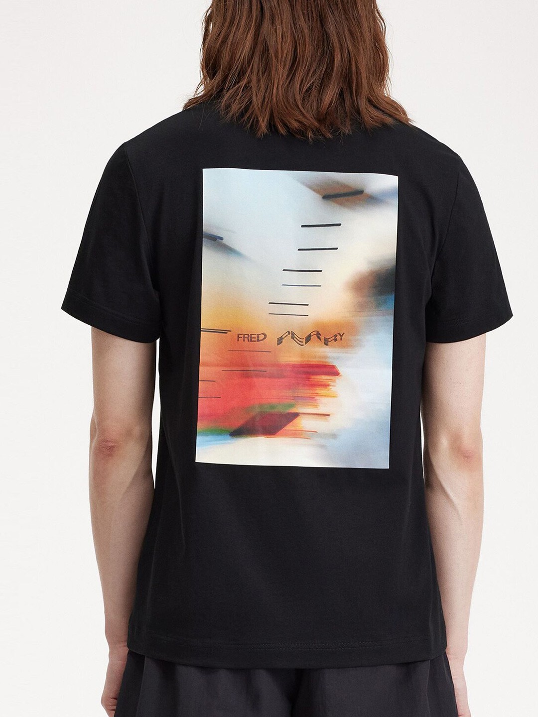 

Fred Perry Graphic Printed Cotton T-shirt, Black