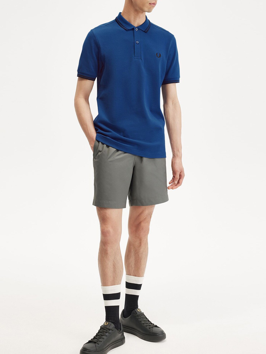 

Fred Perry Polo Collar Cotton T-shirt, Blue
