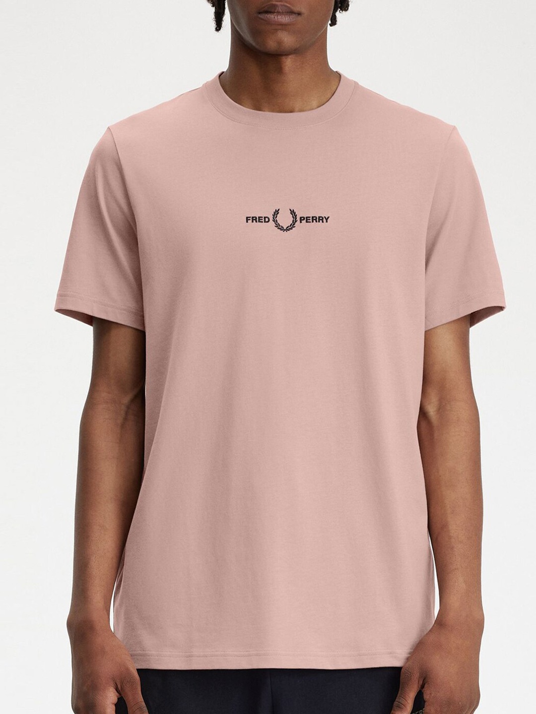 

Fred Perry Round Neck Cotton T-shirt, Pink