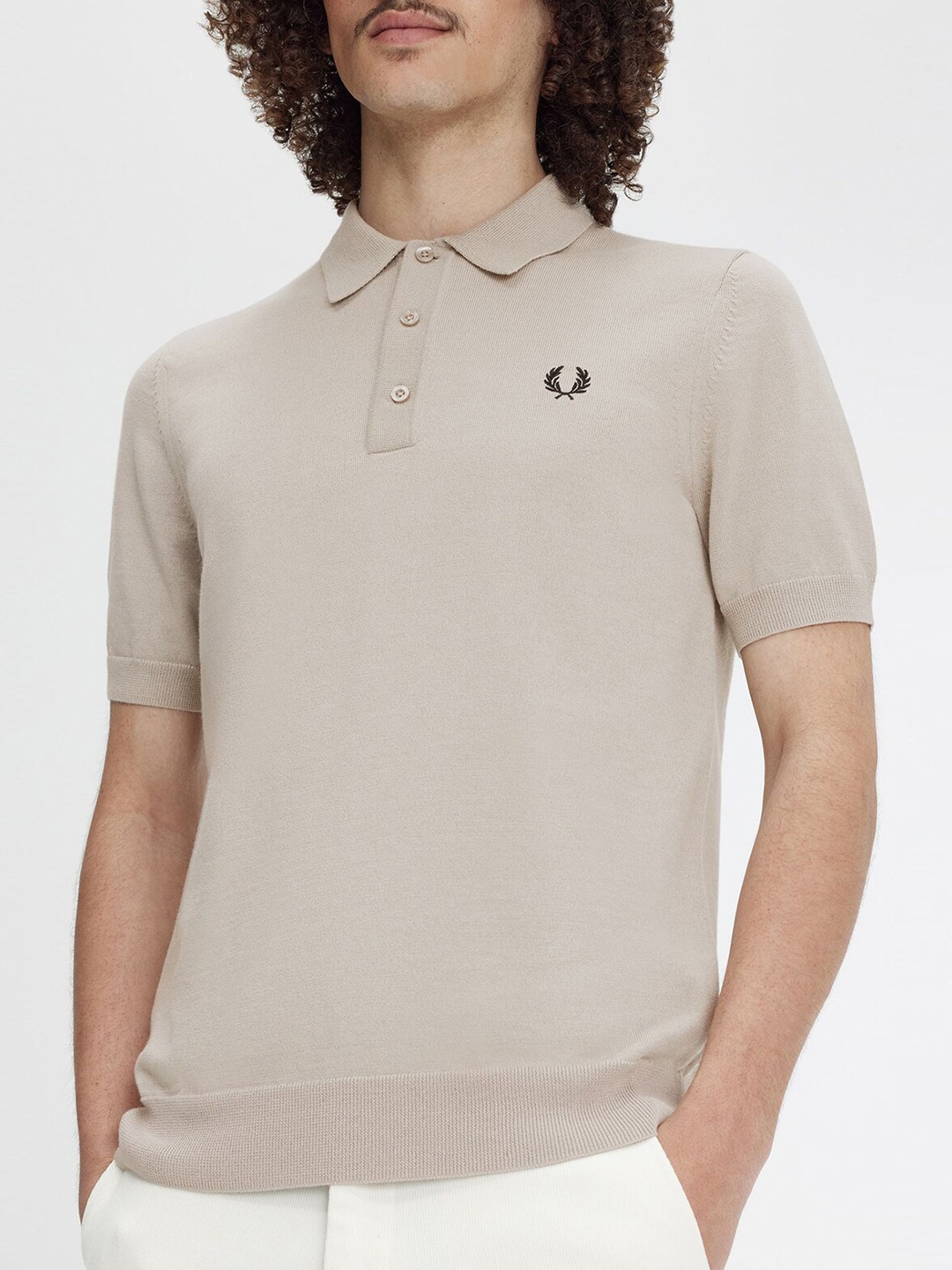 

Fred Perry Polo Collar Cotton T-shirt, Grey