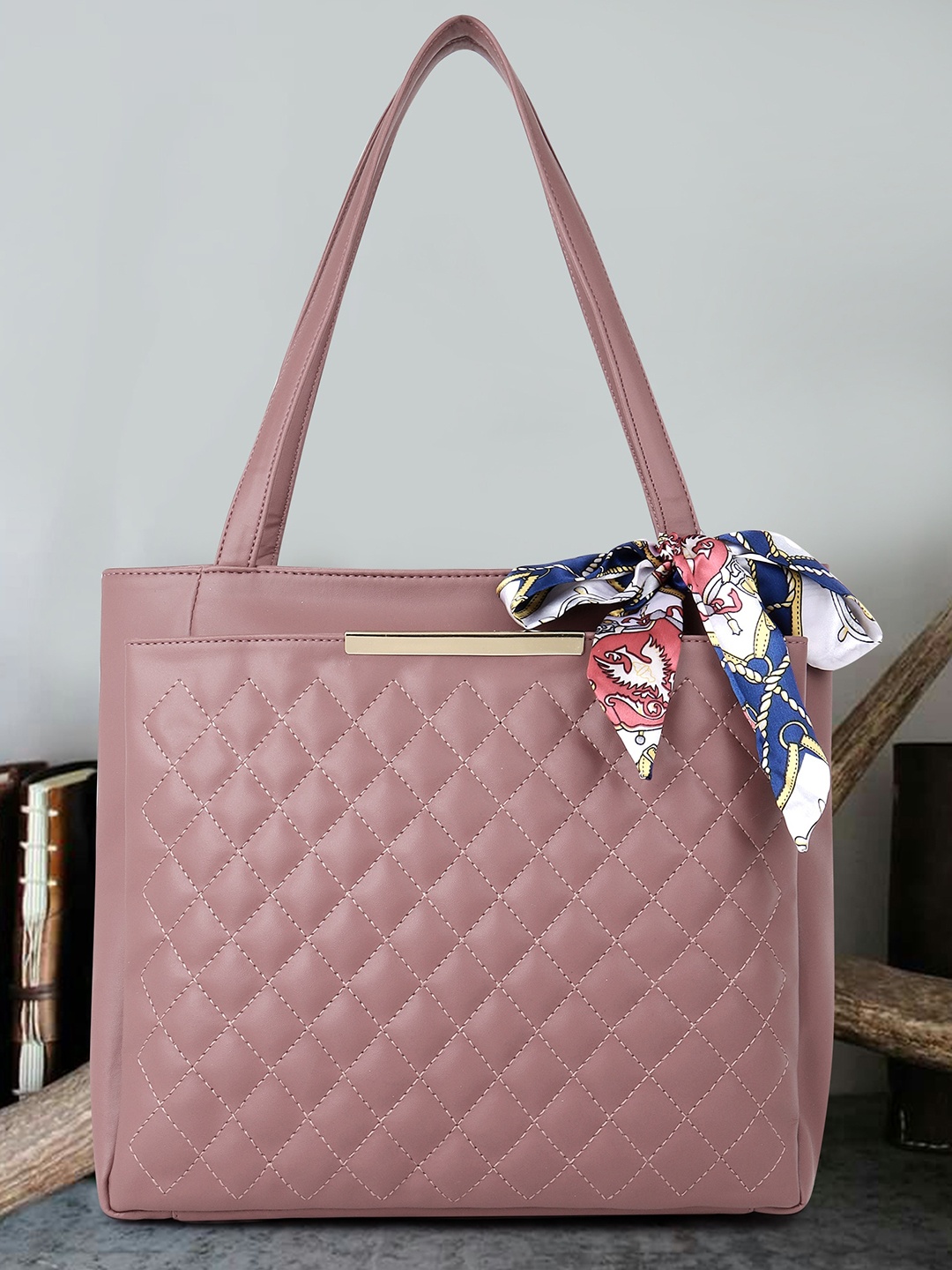 

OsaiZ Textured Structured Shoulder Bag, Magenta