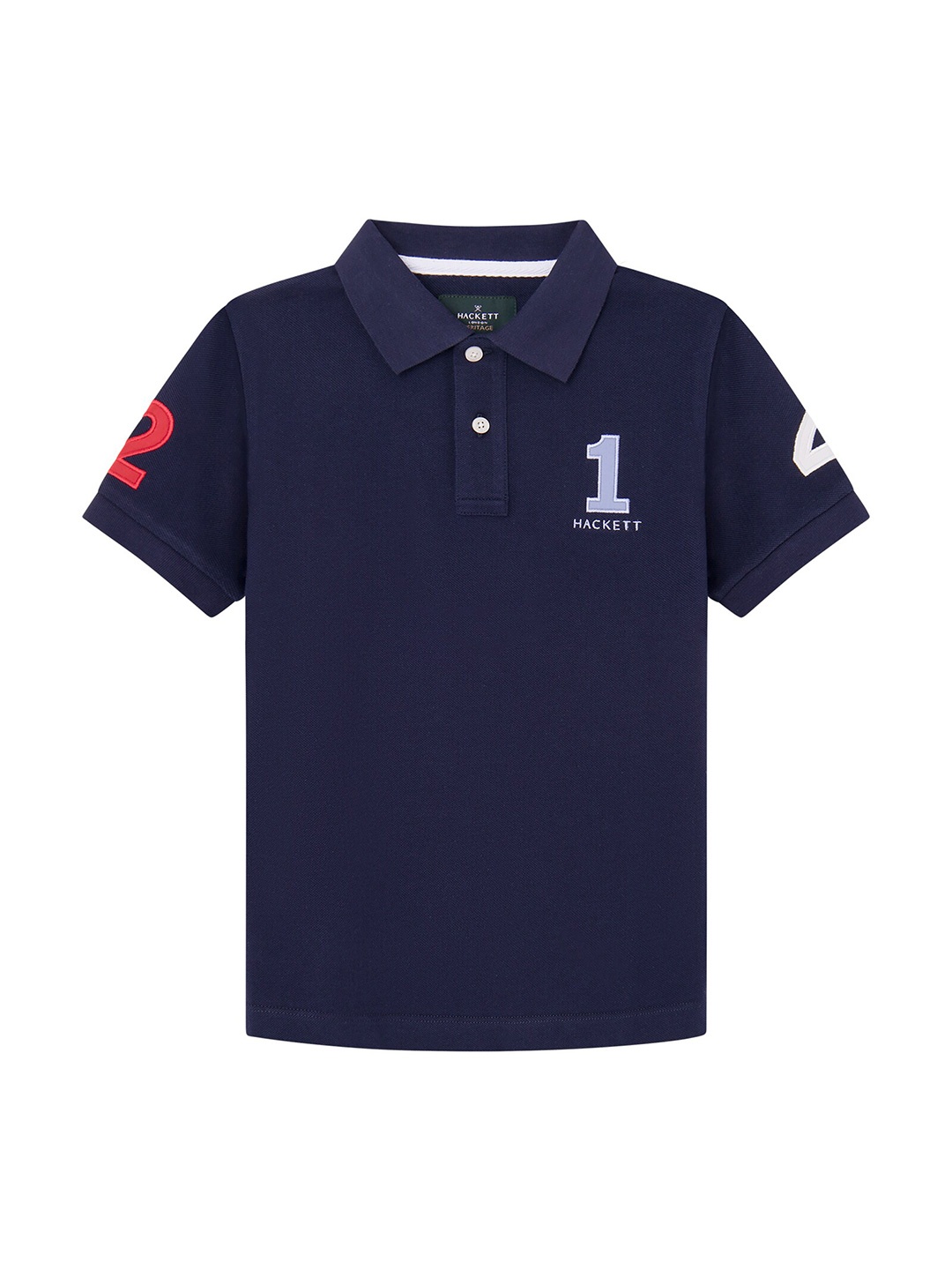 

HACKETT LONDON Boys Polo Collar Cotton T-shirt, Navy blue