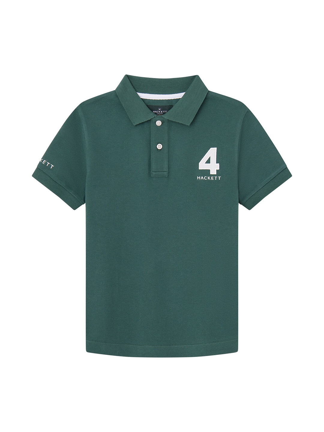 

HACKETT LONDON Boys Polo Collar Cotton T-shirt, Green