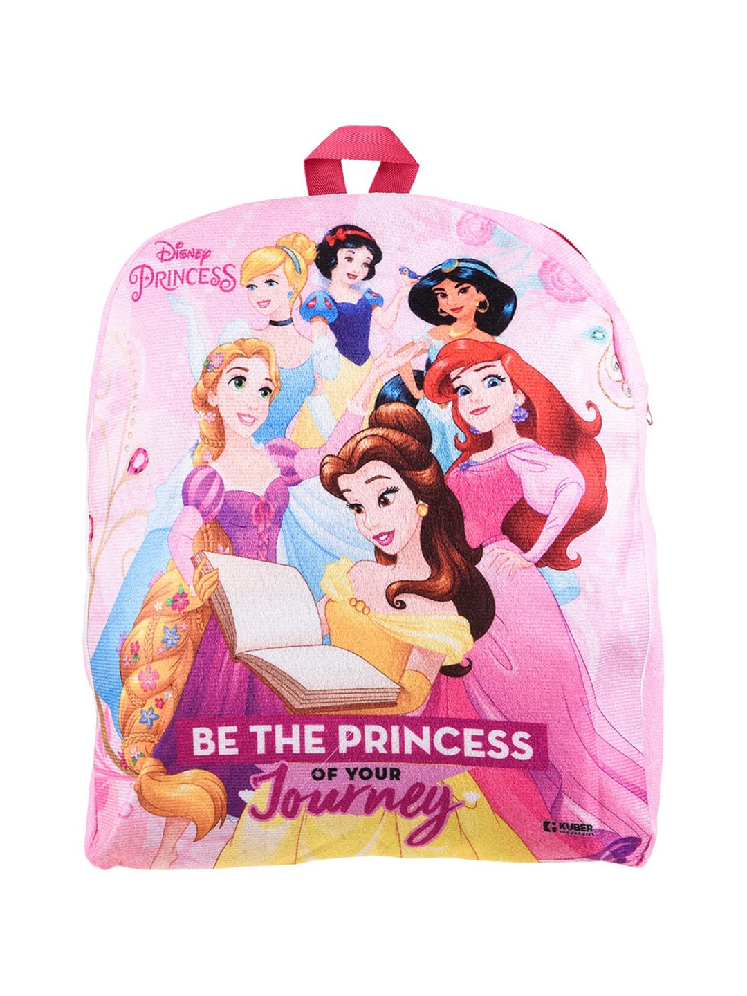 

Kuber Industries Disney Princess Velvet Kids School Bag Graphic Printed Backpack, Pink