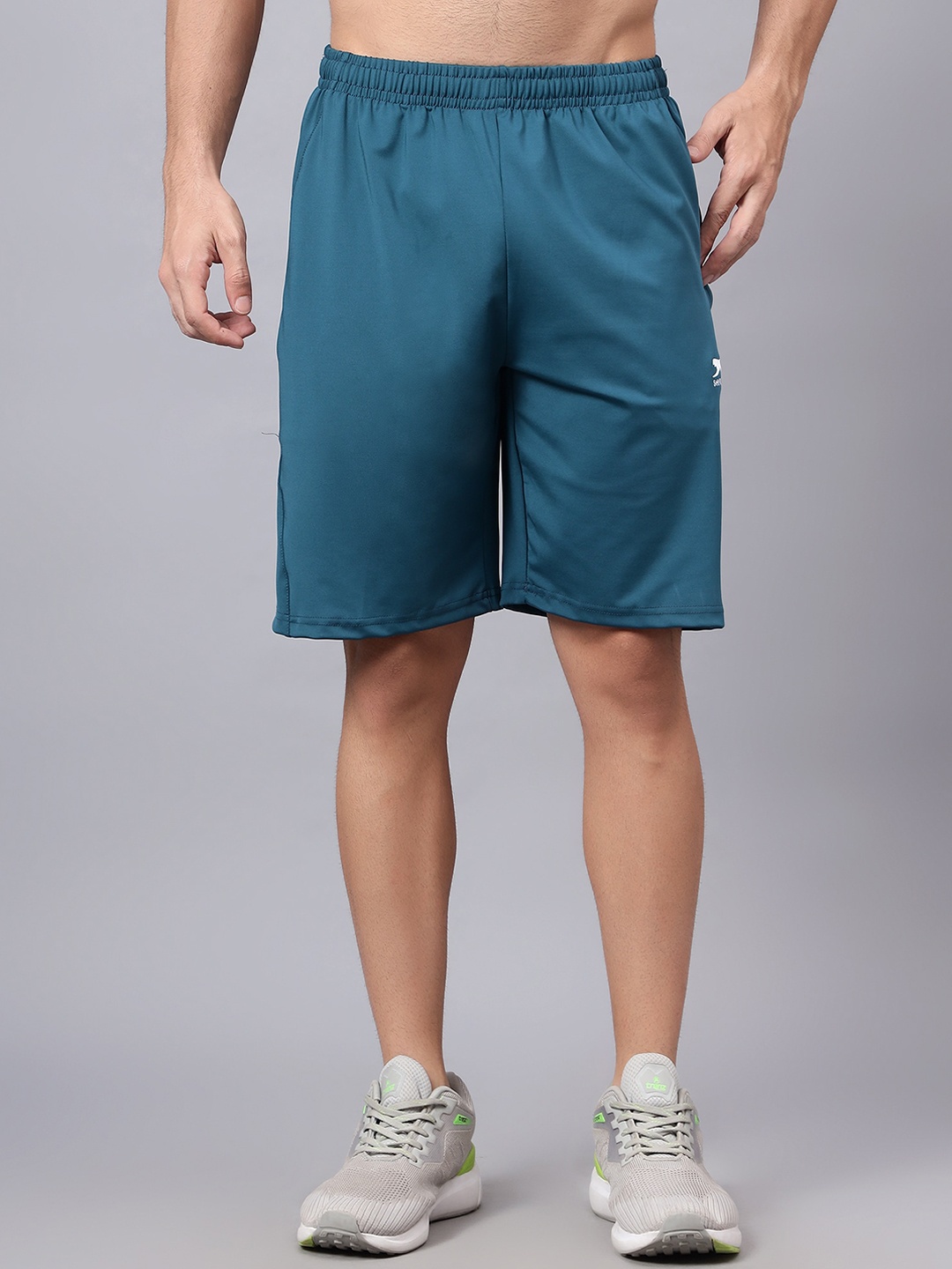 Shiv Naresh Men Mid-Rise Sports Shorts, Blue