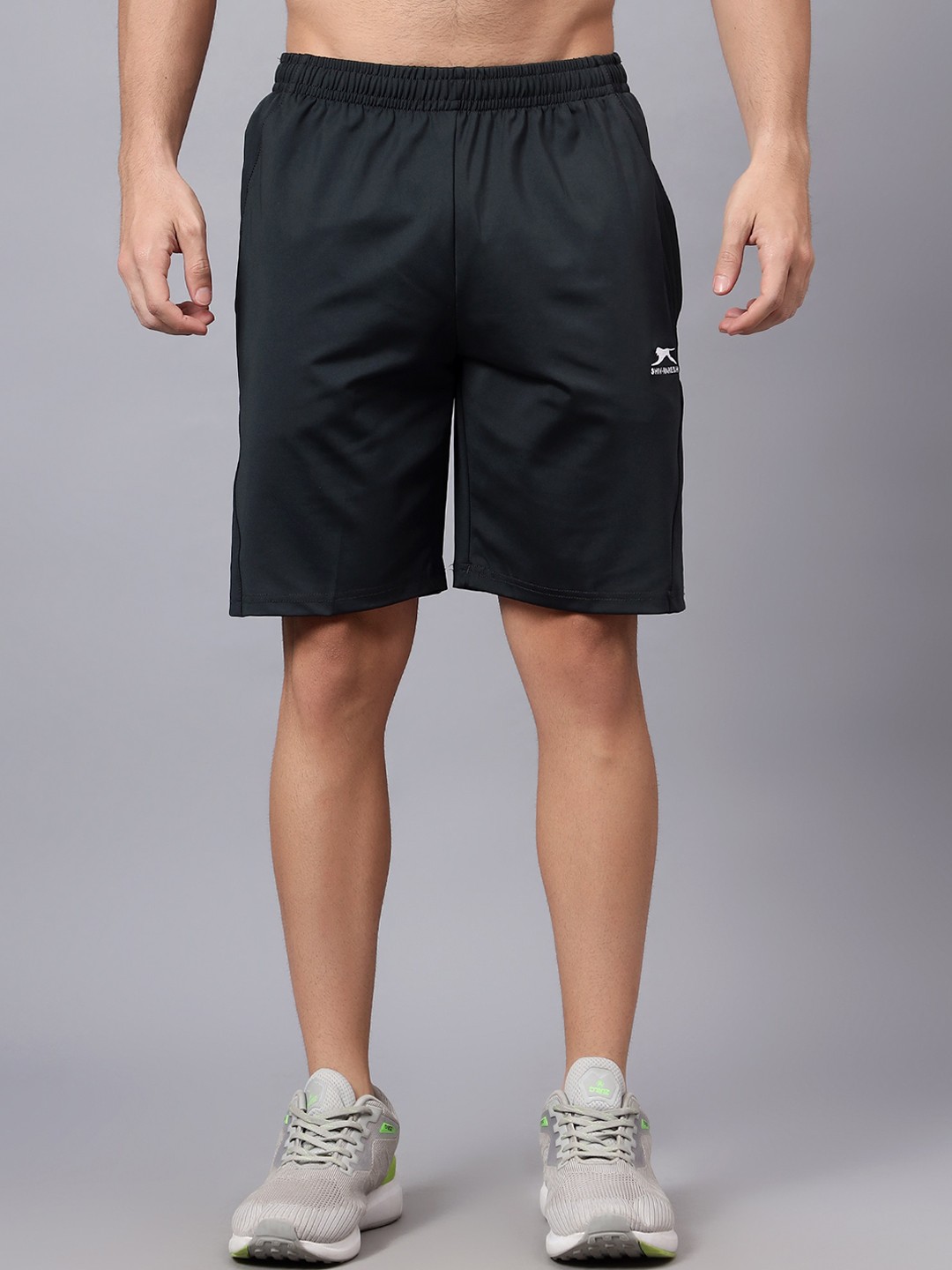 

Shiv Naresh Men Mid-Rise Sports Shorts, Grey