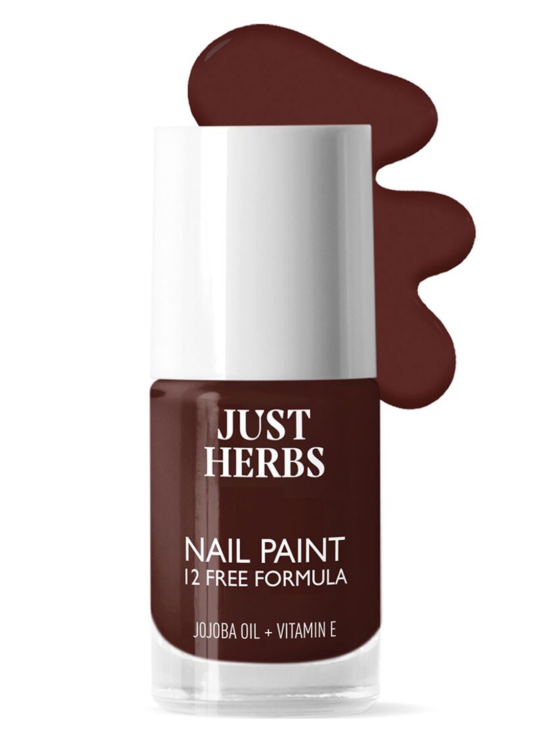 

Just Herbs 12 Free Formula Nail Paint Enriched With Jojoba Oil-11ml-Velvet Vixen-06, Na
