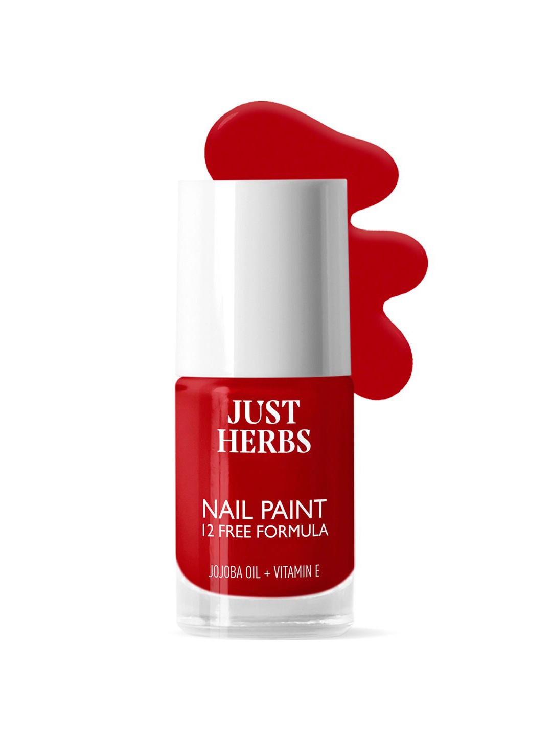 

Just Herbs 12 Free Formula Nail Paint Enriched With Jojoba Oil-11ML-Hot Red-20, Na