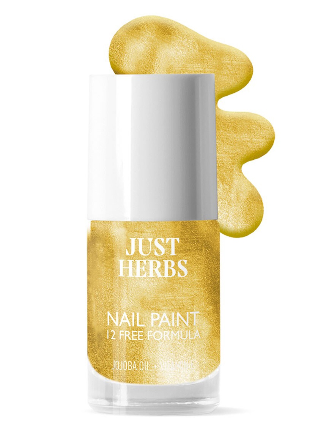 

Just Herbs 12 Free Formula Long Lasting Nail Paint With Jojoba Oil -10ml-Champagne Pop, Na