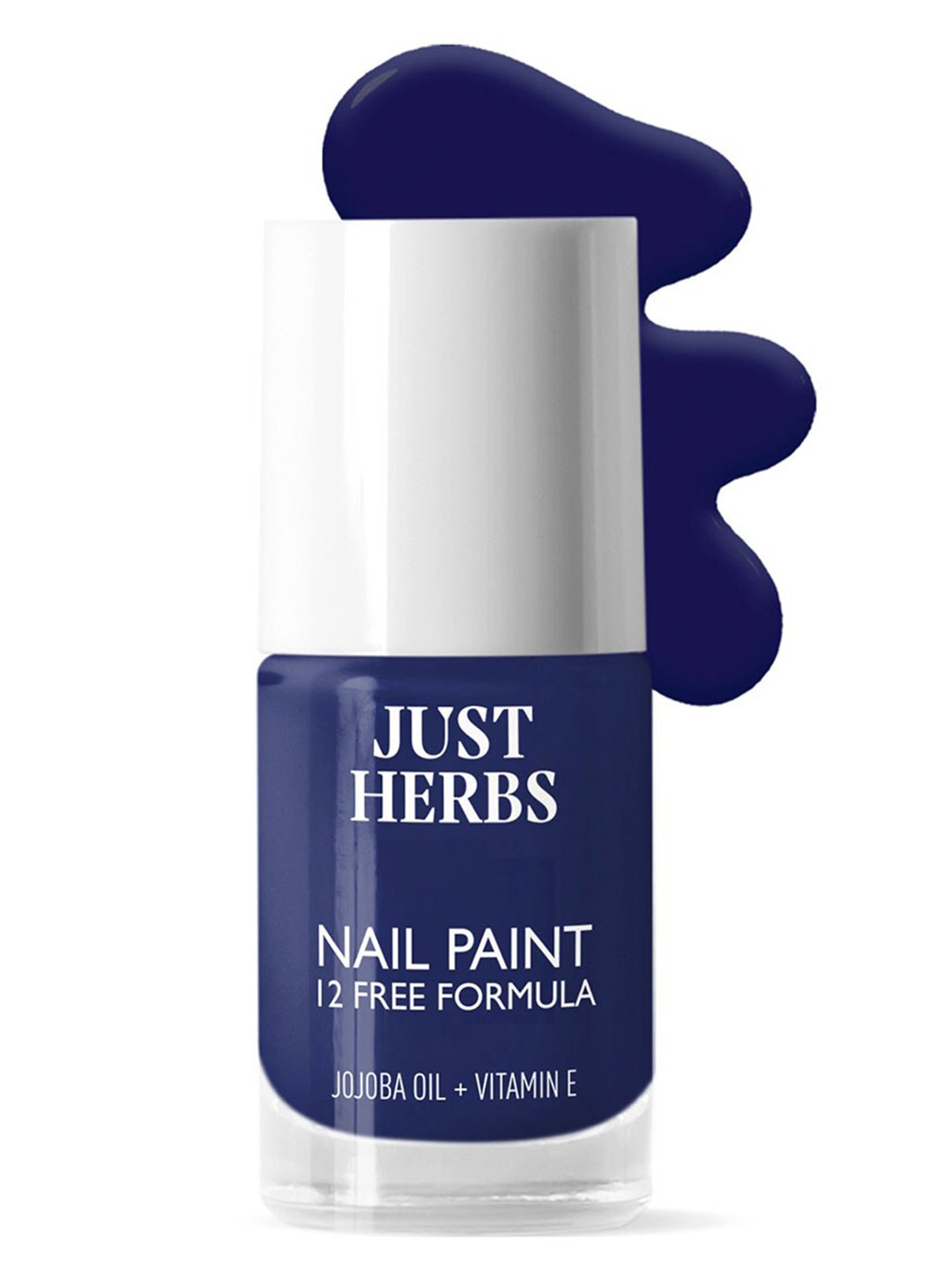 

Just Herbs 12 Free Formula Long Lasting Nail Paint With Jojoba Oil -11ml-Midnight Blue 17, Na