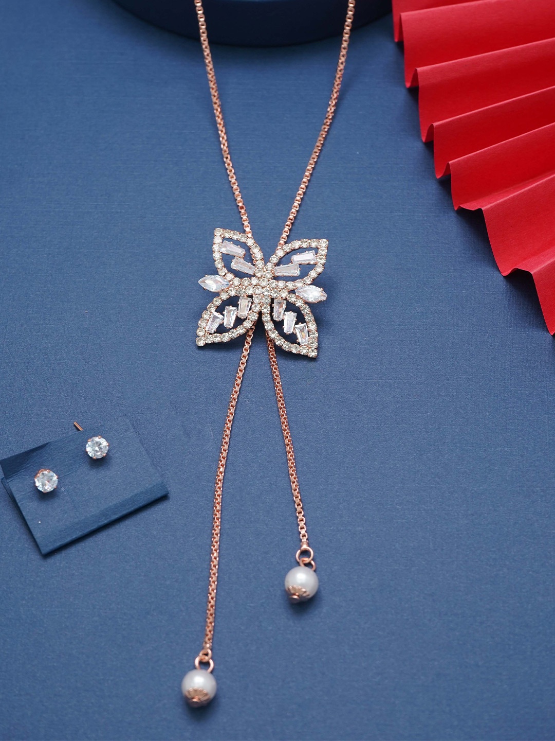 

Ramdev Art Fashion Jwellery Brass Rose Gold-Plated Necklace