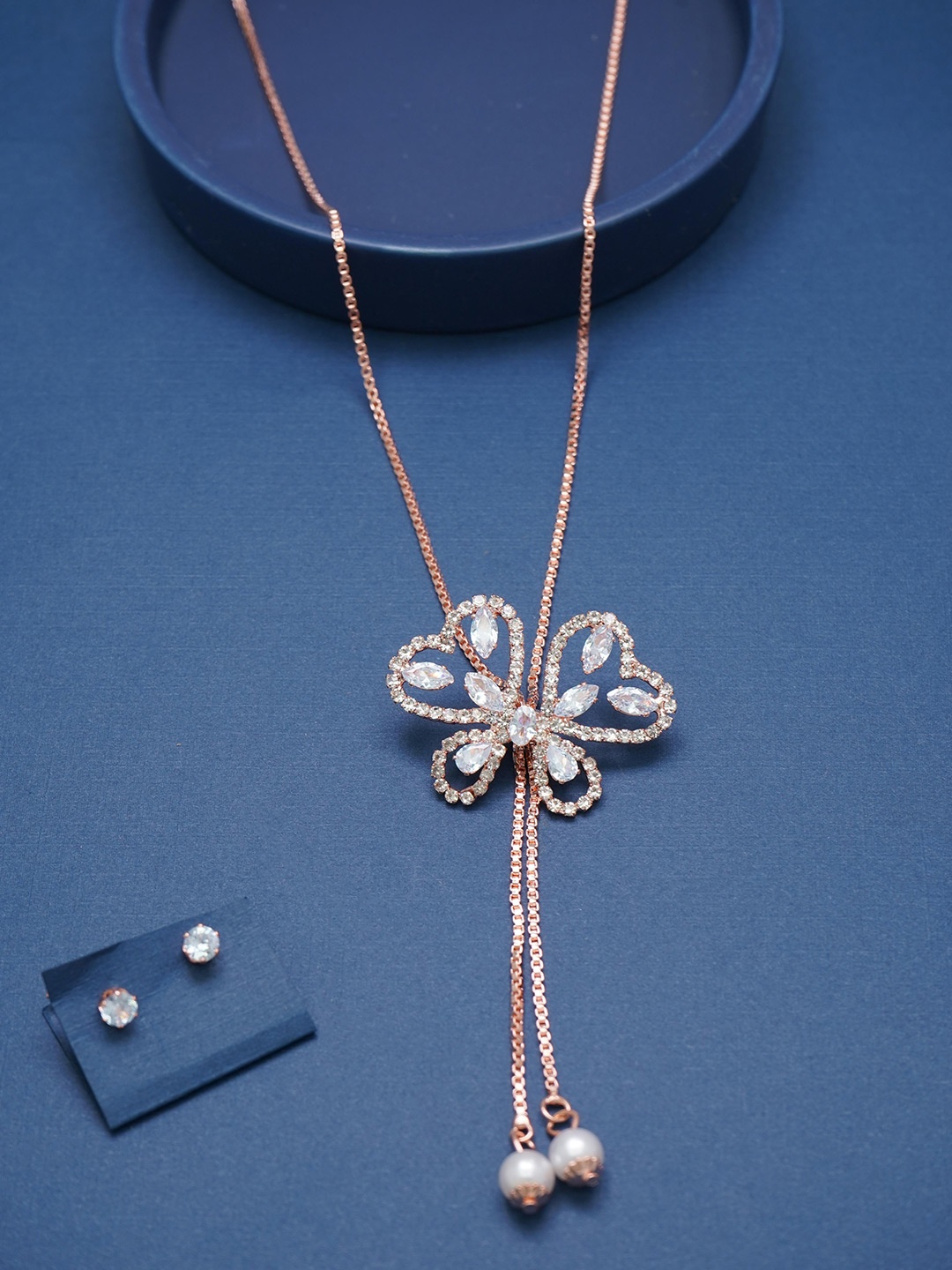

Ramdev Art Fashion Jwellery Brass Rose Gold-Plated Necklace