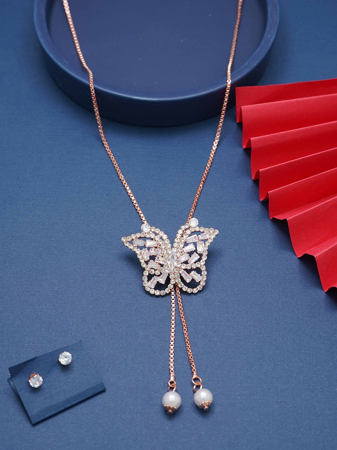 

Ramdev Art Fashion Jwellery Brass Rose Gold-Plated Necklace