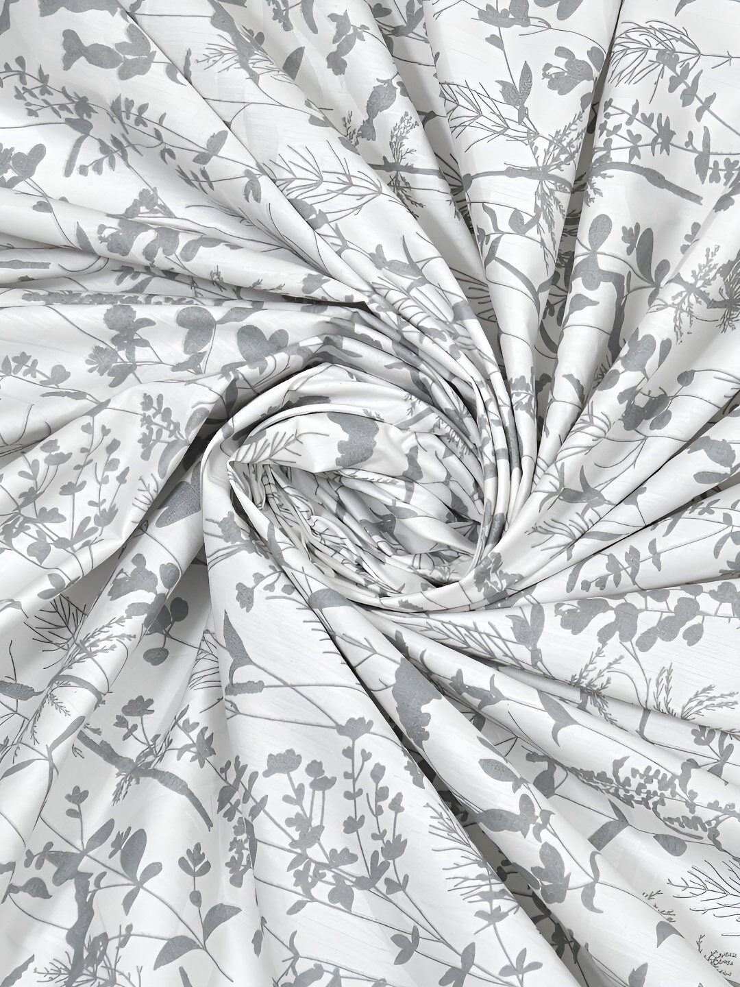 

EverHOME White & Grey Floral 160 TC Cotton Queen Bedsheet With 2 Pillow Covers