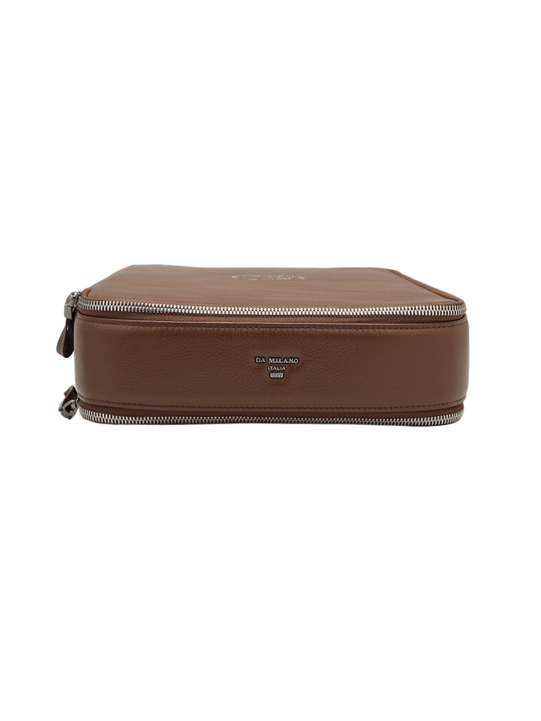 

Da Milano Textured Leather Pouch, Brown