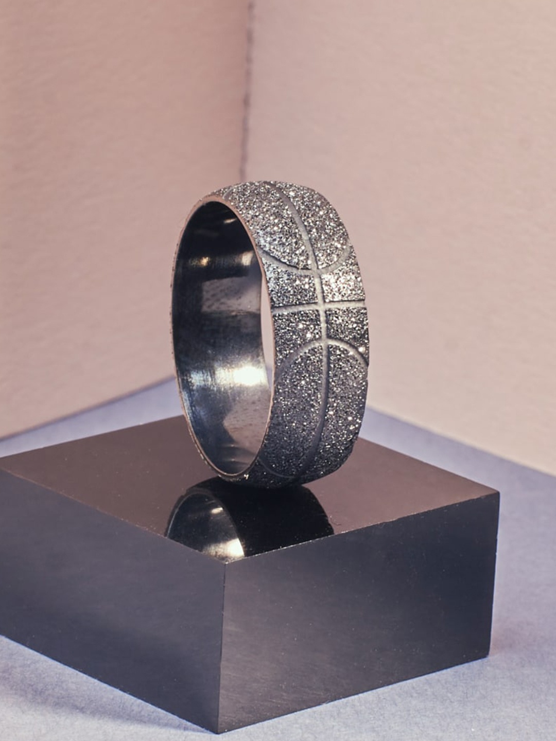 

SALTY Men Stainless Ottoman Finger Rings, Black