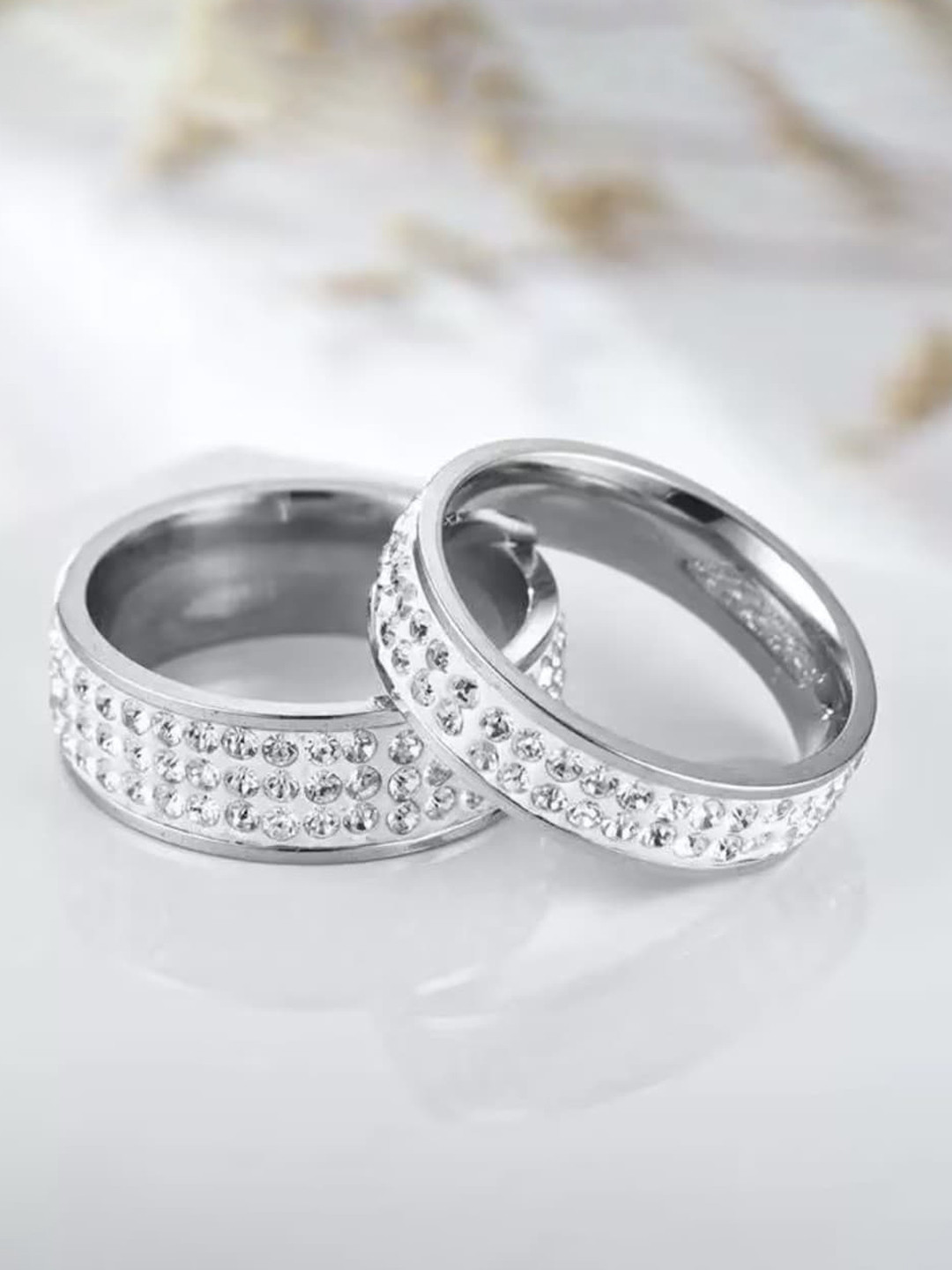 

SALTY Men 925 Stainless Steel Tuxedo Band Ring, Silver