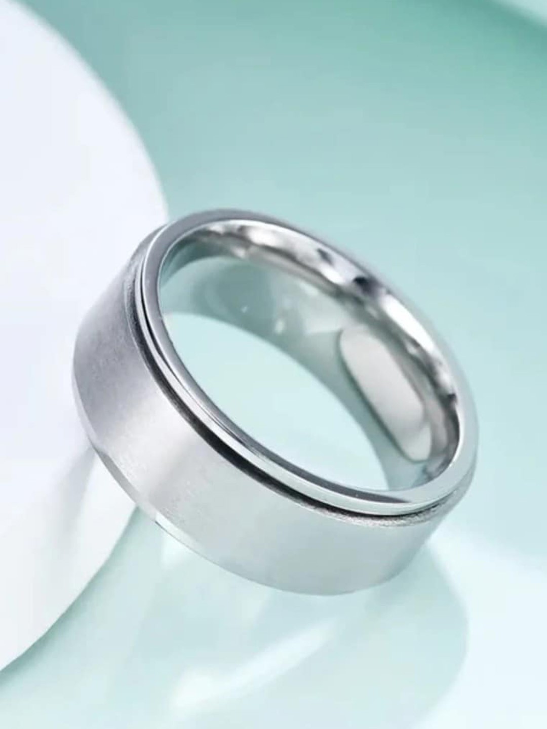 

SALTY Men Stainless Steel Cool Dude Finger Rings, Silver