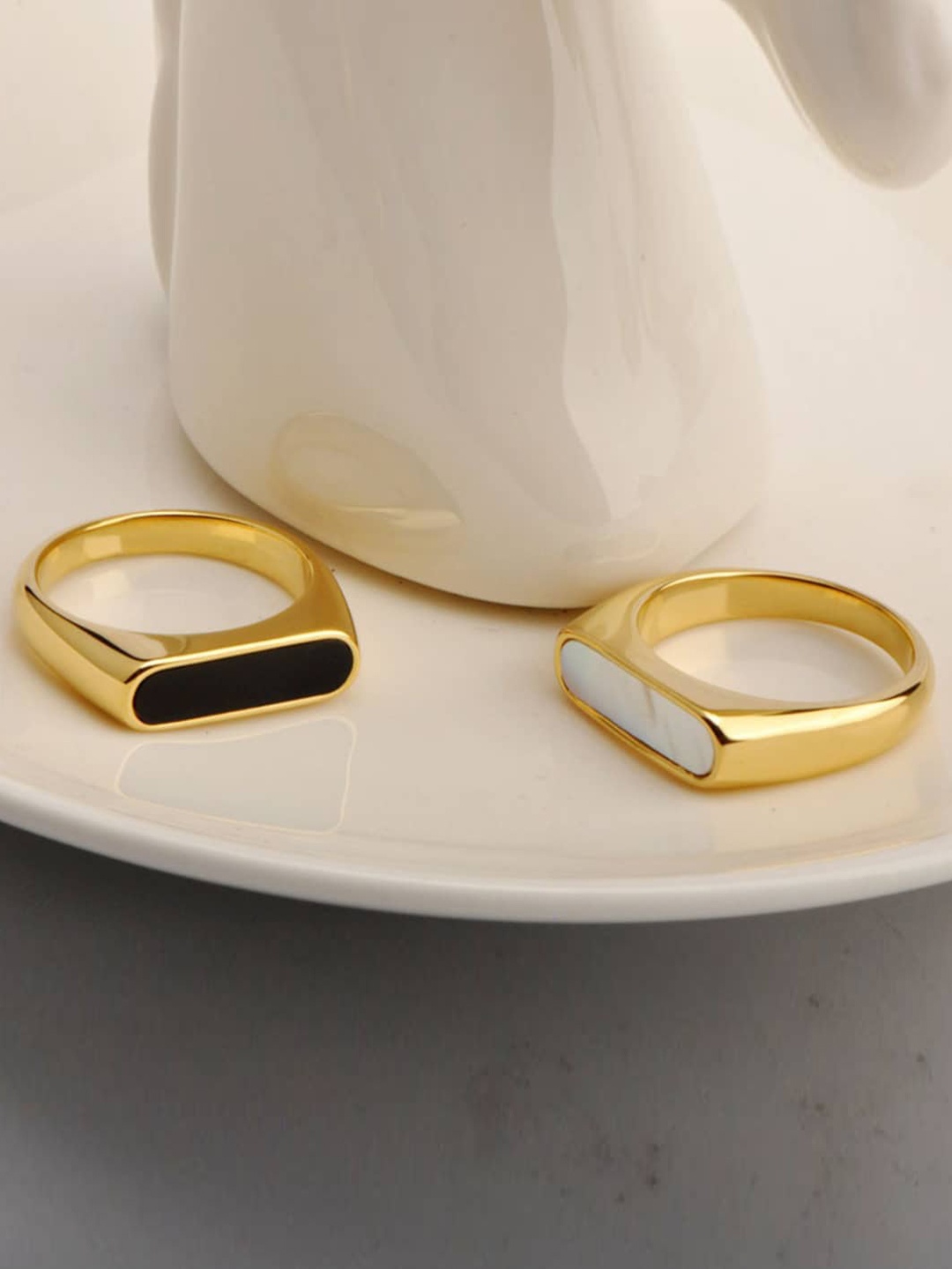 

SALTY Stainless Steel Tribal Finger Rings, Gold