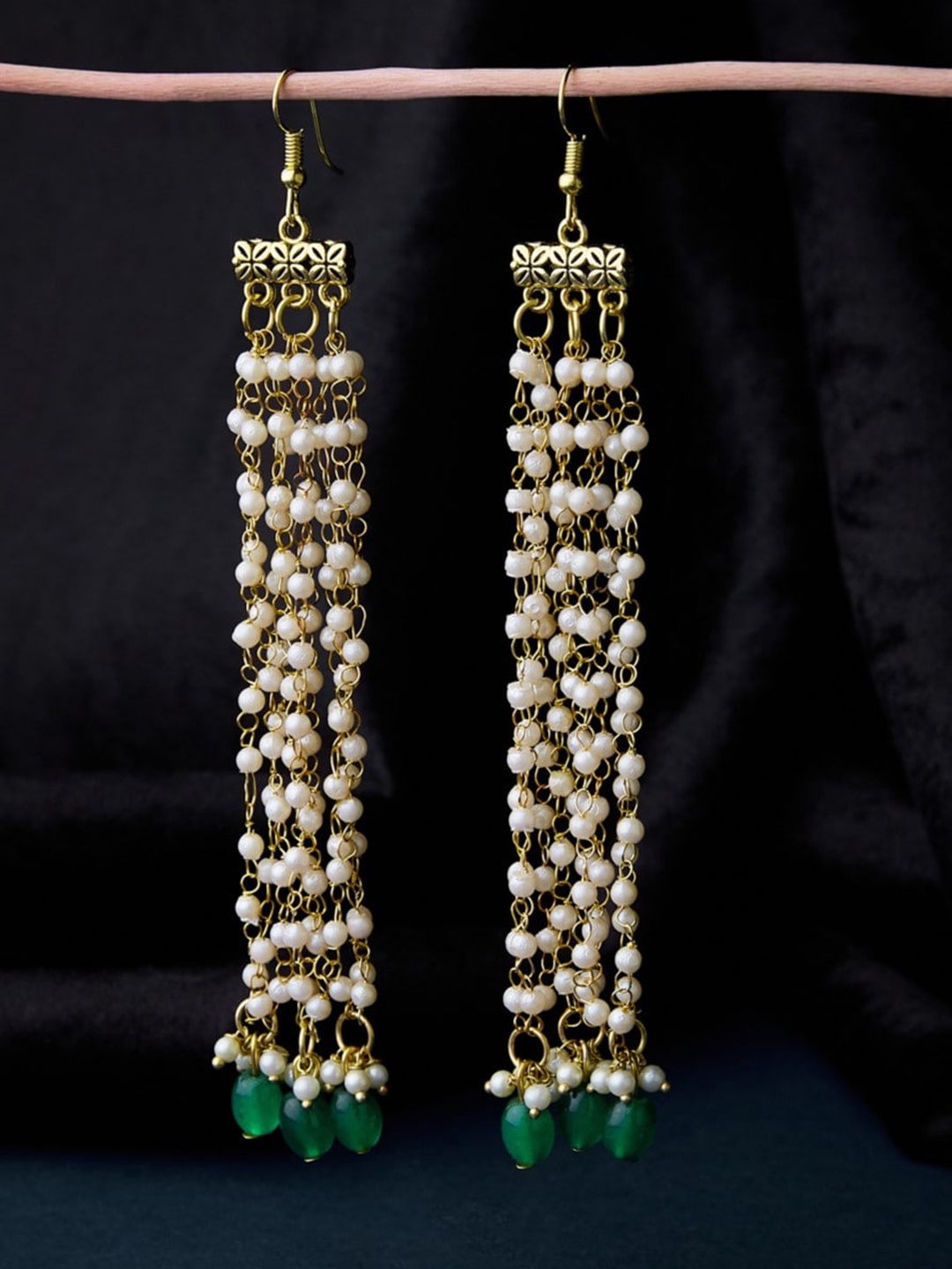 

ATIBELLE Gold Plated Beaded Drop Earrings