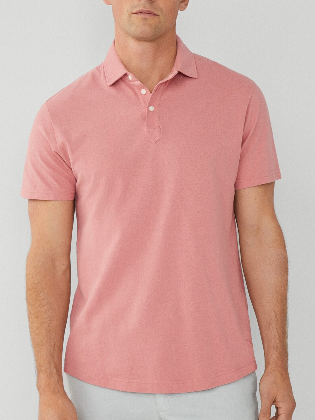 

HACKETT LONDON Polo Collar Cotton T-shirt, Pink