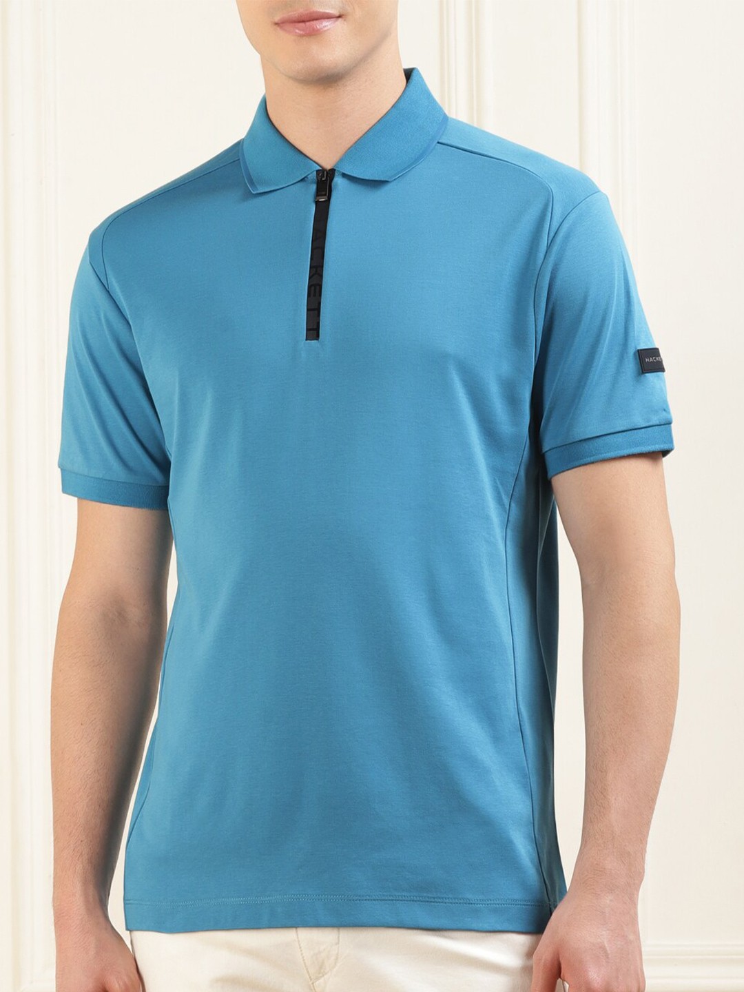 

HACKETT LONDON Polo Collar Cotton T-shirt, Blue