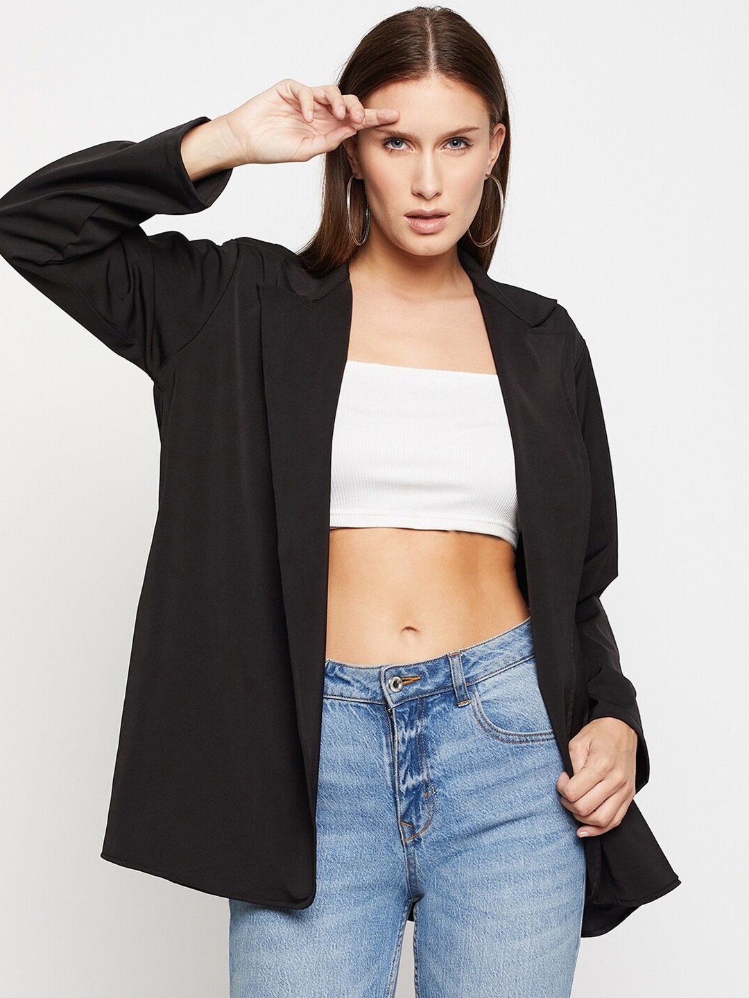 

Fashfun Women Open Front Shrug, Black