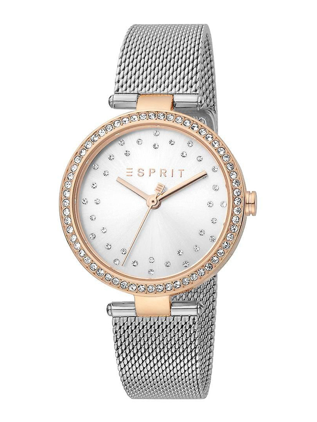 

ESPRIT Women Embellished Dial & Stainless Steel Bracelet Style Analogue Watch ES1L199M0075, Silver
