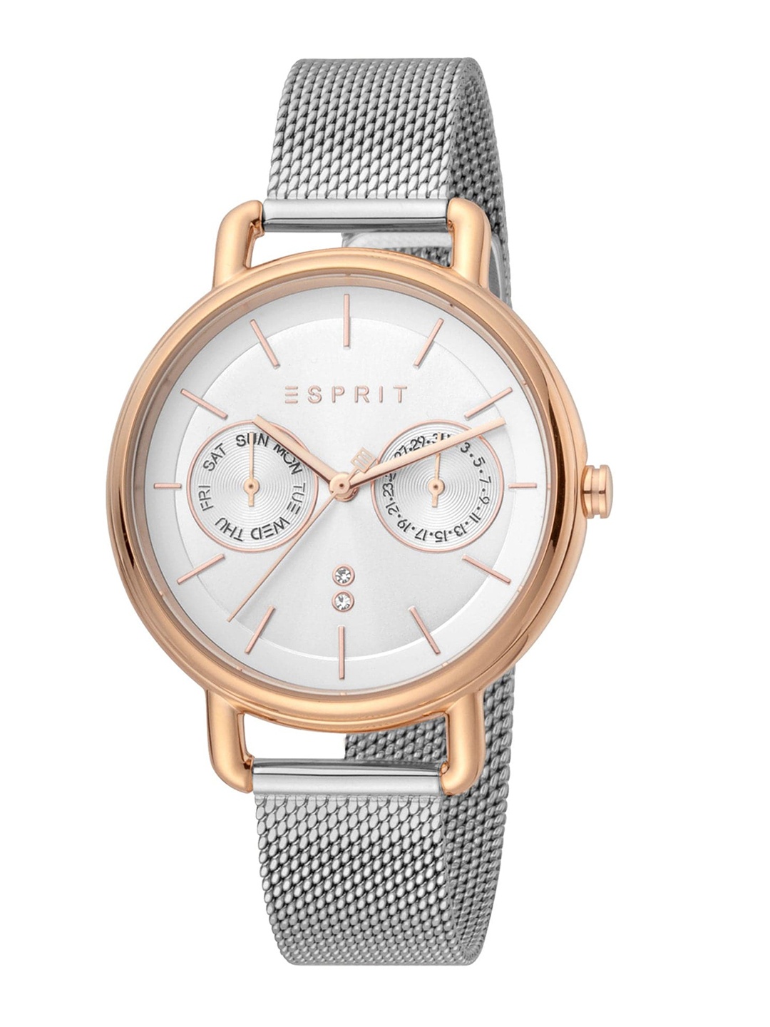 

ESPRIT Women Bracelet Style Straps Analogue Watch ES1L179M0115, Silver